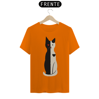 Nome do produto Camiseta Coração Felino - T-Shirt Unisex
