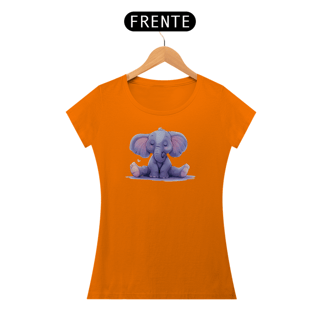 Nome do produto Camiseta Baby Look Elefantinho Meditando