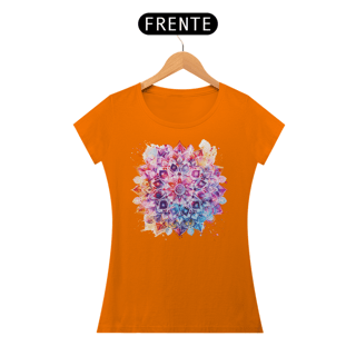 Nome do produto Camiseta Baby Look Mandala Splash