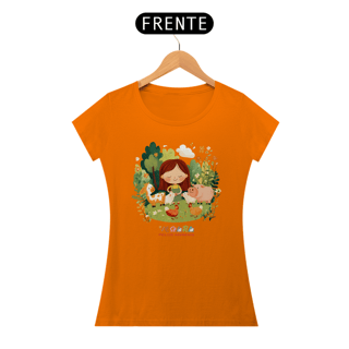 Nome do produto Camiseta Baby Look Vegana pelos Animais