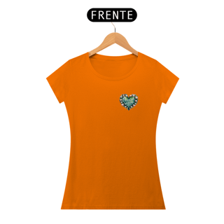 Nome do produto Camiseta Coração Vegano Baby Look