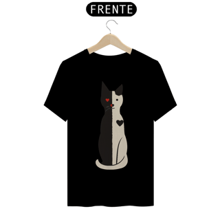 Nome do produto Camiseta Coração Felino - T-Shirt Unisex