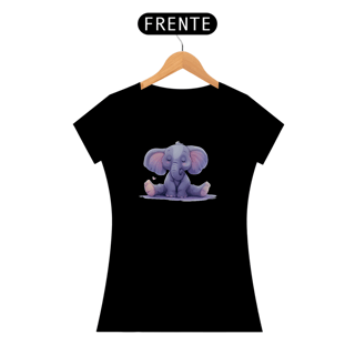 Nome do produto Camiseta Baby Look Elefantinho Meditando