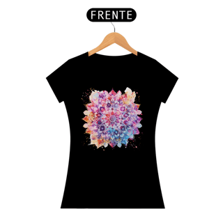 Nome do produto Camiseta Baby Look Mandala Splash