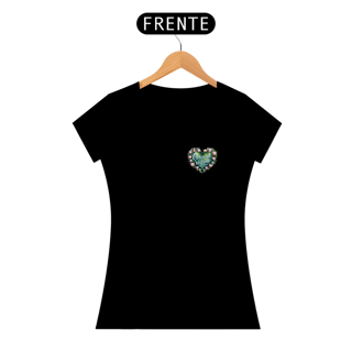 Nome do produto Camiseta Coração Vegano Baby Look