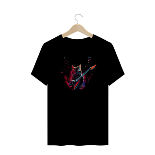 Nome do produto Camiseta Gato Rock and Roll PLUS SIZE