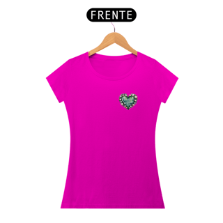Nome do produto Camiseta Coração Vegano Baby Look