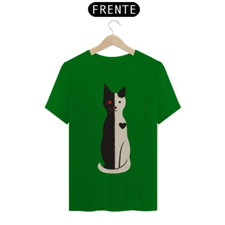 Nome do produto Camiseta Coração Felino - T-Shirt Unisex