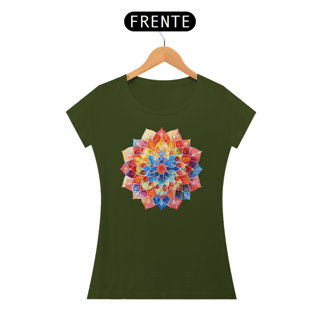 Nome do produto Camiseta Baby Look Mandala Harmonia Eterna