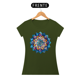 Nome do produto Camiseta Baby Look Mandala Serenidade Profunda