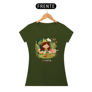 Nome do produto Camiseta Baby Look Vegana pelos Animais