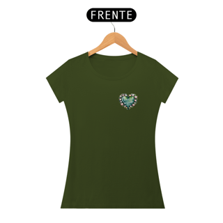 Nome do produto Camiseta Coração Vegano Baby Look