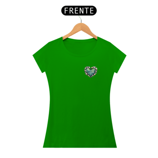 Nome do produto Camiseta Coração Vegano Baby Look