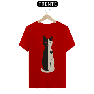 Nome do produto Camiseta Coração Felino - T-Shirt Unisex