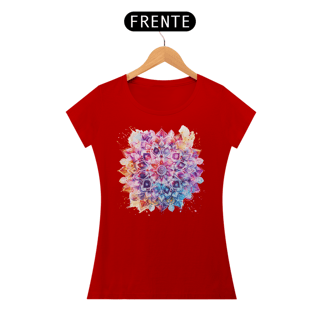 Nome do produto Camiseta Baby Look Mandala Splash