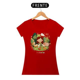 Nome do produto Camiseta Baby Look Vegana pelos Animais