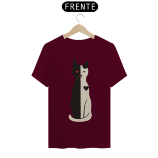 Nome do produto Camiseta Coração Felino - T-Shirt Unisex