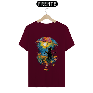 Nome do produto Camiseta Gato na Chuva Blue Umbrella 