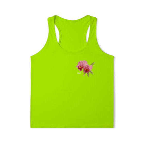 Camiseta regata feminina Orquídea Cattleya