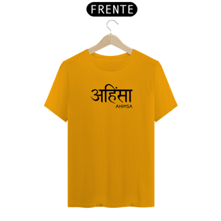 Nome do produto Ahimsa - Camiseta - Escrito Preto