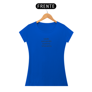 Nome do produto Mantra Lokah Samastah - Baby Long - Texto Cinza