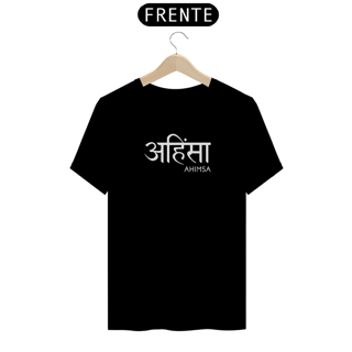 Nome do produto Ahimsa - Camiseta - Escrito Branco