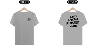 Nome do produto Camiseta Anti Social Rimshot Club Frente/Costas (Branca ou Cinza)