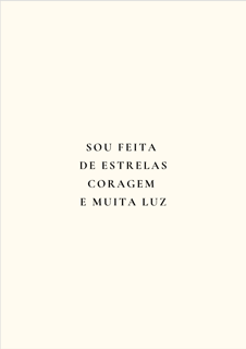 Nome do produto Pôster . Sou feita de estrelas
