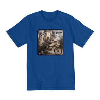 Camiseta Quality Infantil (2-8) STEAMPUNK CAT