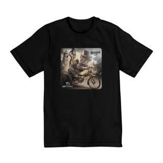 Camiseta Quality Infantil (10-14) STEAMPUNK CAT