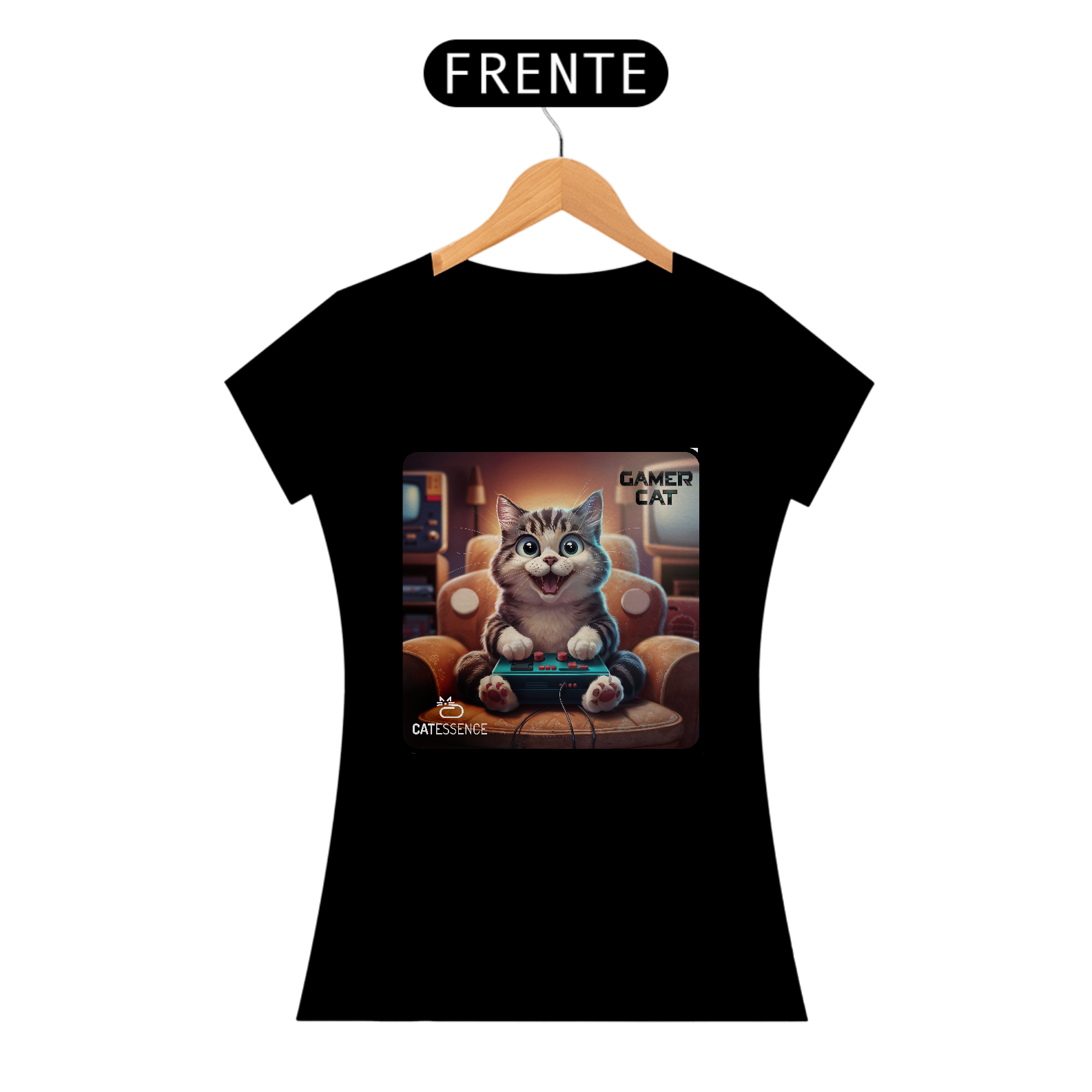 Camiseta Quality Baby Long GAMER CAT