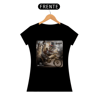 Camiseta Baby Long Quality STEAMPUNK CAT