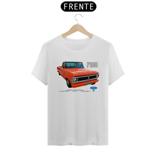 Nome do produto Camiseta Quality Ford F100 1974 Laranja – A Clássica com Alma V8