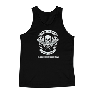 Nome do produto Camiseta Quality Regata Masculina - Estampa Comando Bravo Alternativa - Preta