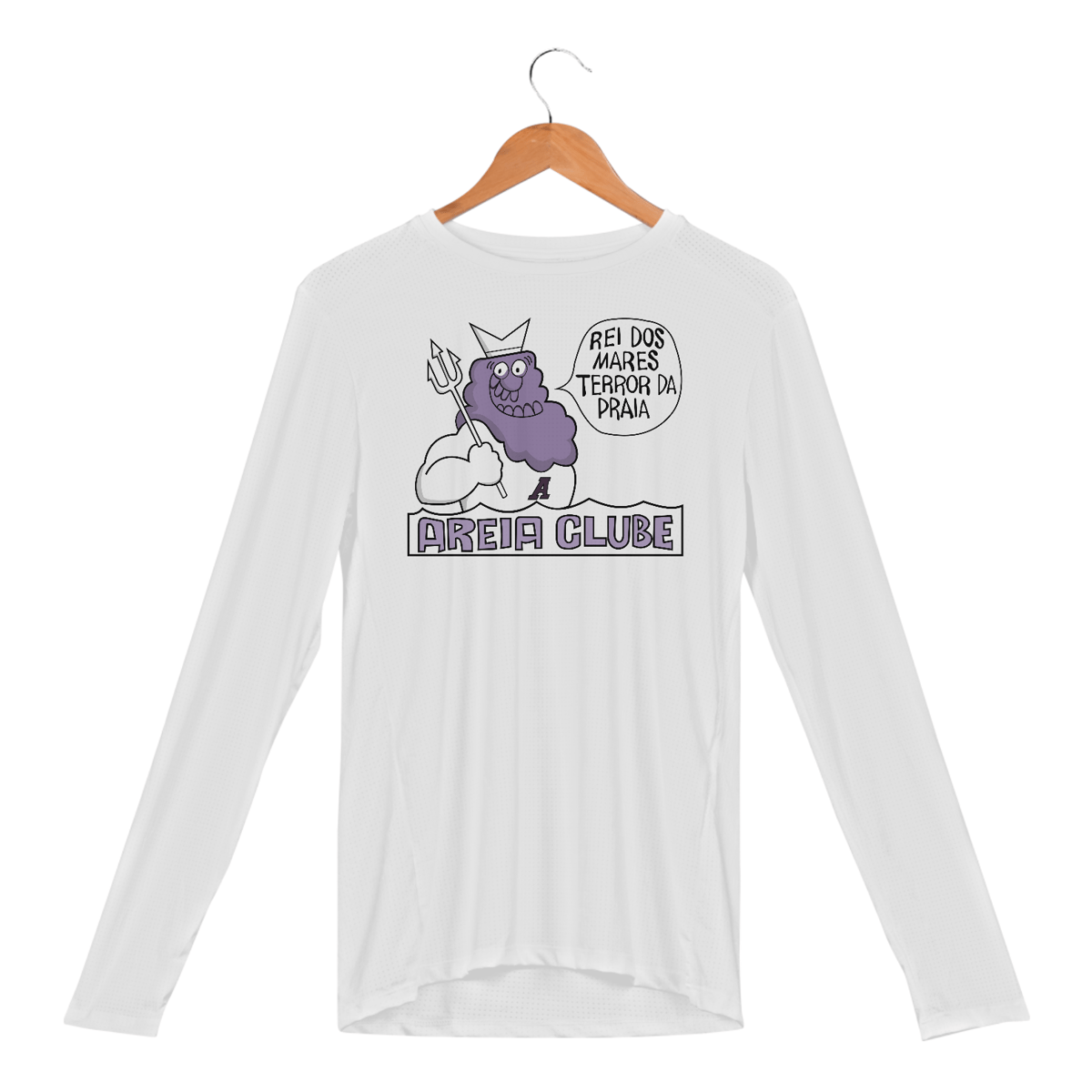 Nome do produto: Camisa Uv Manga Longa Areia Clube Retrô