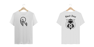 Camisa Renai Tattoo Black Rose Plus Size Branca