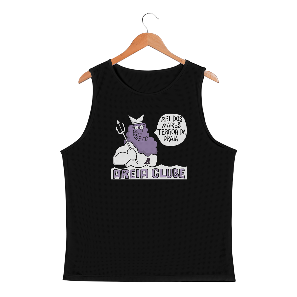 Nome do produto: Regata UV Masculina Areia Clube Retrô