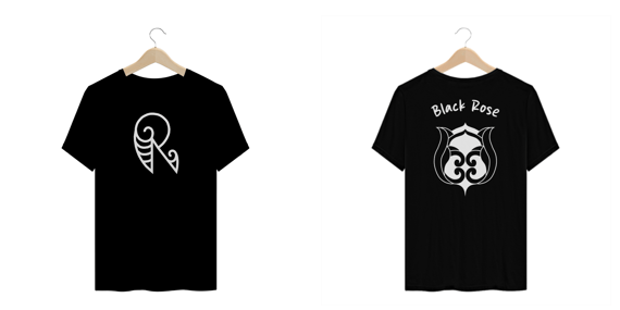 Camisa Renai Tattoo Black Rose Plus Size Preta