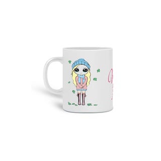 Nome do produto Caneca Fofa com bonequinha e frase: Vida Fofa!