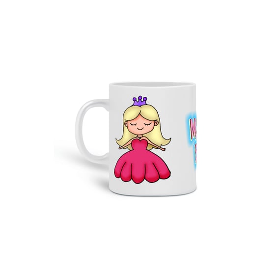 Caneca Fofa de bonequinha fofinha do Mundo Fofo desenhos!
