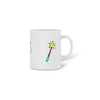 Nome do produto Caneca Fofa com bonequinha e frase: Vida Fofa!