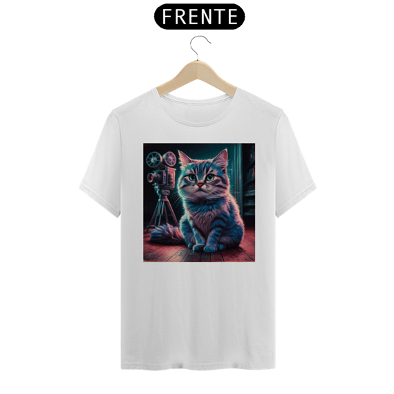 Camisa- gato câmera 