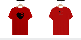 Nome do produto T-shirt Classic Coração - Valor promocional
