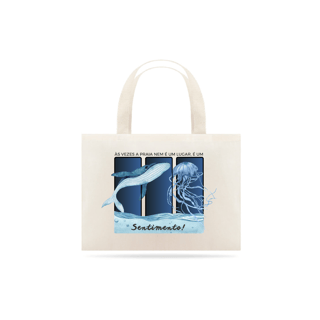 Nome do produto Ecobag Praia é um sentimento