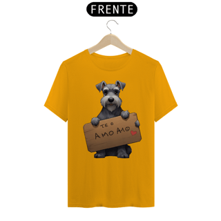 Nome do produto Camiseta masculina schnauzer  te amo