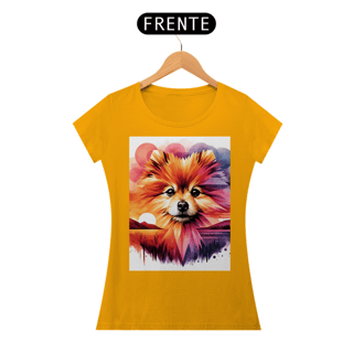 Nome do produto Camiseta feminina Lulu da Pomerânia - Coleção Aquarela
