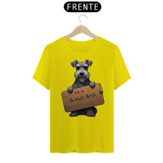 Nome do produto Camiseta masculina schnauzer  te amo
