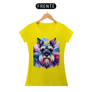 Nome do produto Camiseta Feminina Schnauzer Aquarela