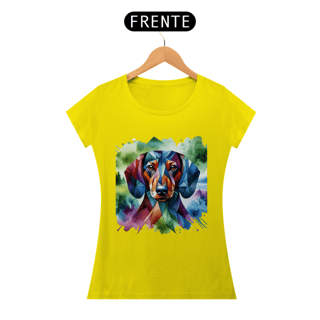 Nome do produto Camiseta baby long Dachshund (Teckel) - Arte Singular