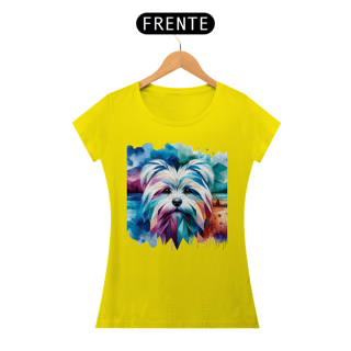 Nome do produto Camiseta baby long Maltês - Arte Singular